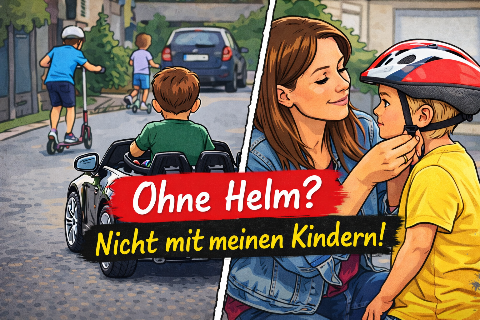Ohne Helm? Nicht mit mir.