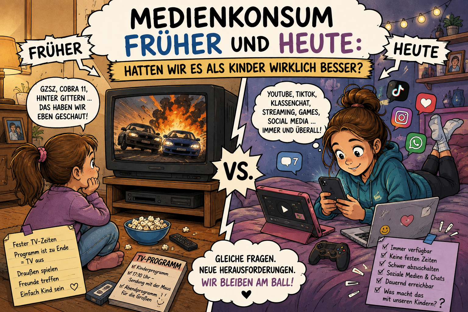 Medienkonsum früher und heute: Hatten wir es als Kinder wirklich besser?